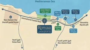 قرية رواء الساحل الشمالي – 2026 Rowaa North Coast 1 موقع قرية رواء الساحل الشمالي