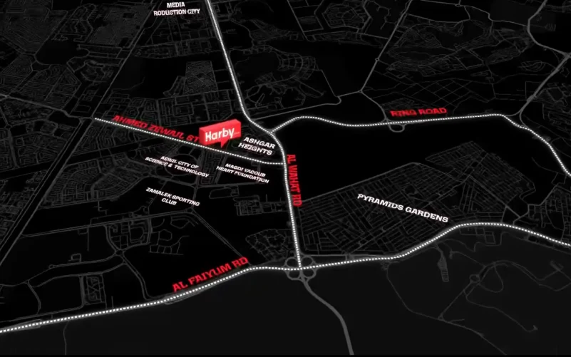 كمبوند سيفن ريزيدنس حدائق أكتوبر - Seven Residence 3 Location of Seven Residence October Gardens كمبوند سيفن ريزيدنس حدائق أكتوبر