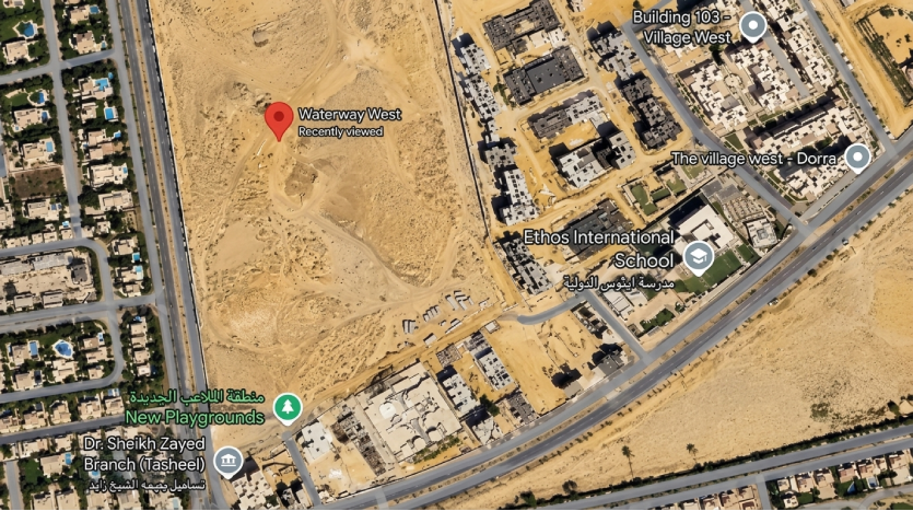 كمبوند وتر واى ويست الشيخ زايد _Waterway West New Zayed 2026 1 موقع كمبوند وتر واى ويست